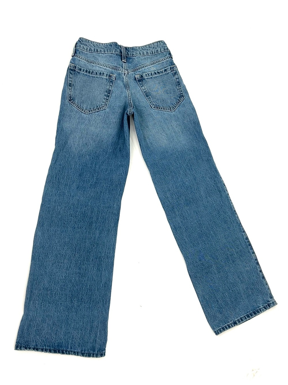 Hollister Low Rise Baggy Jeans 000 23 Medium Wash Wide Leg Y2K